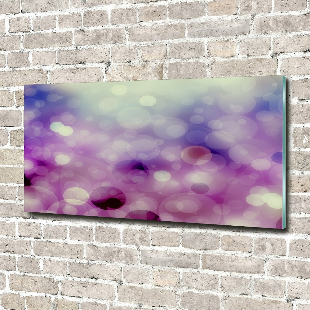 Tableau sur verre acrylique Cercles violets