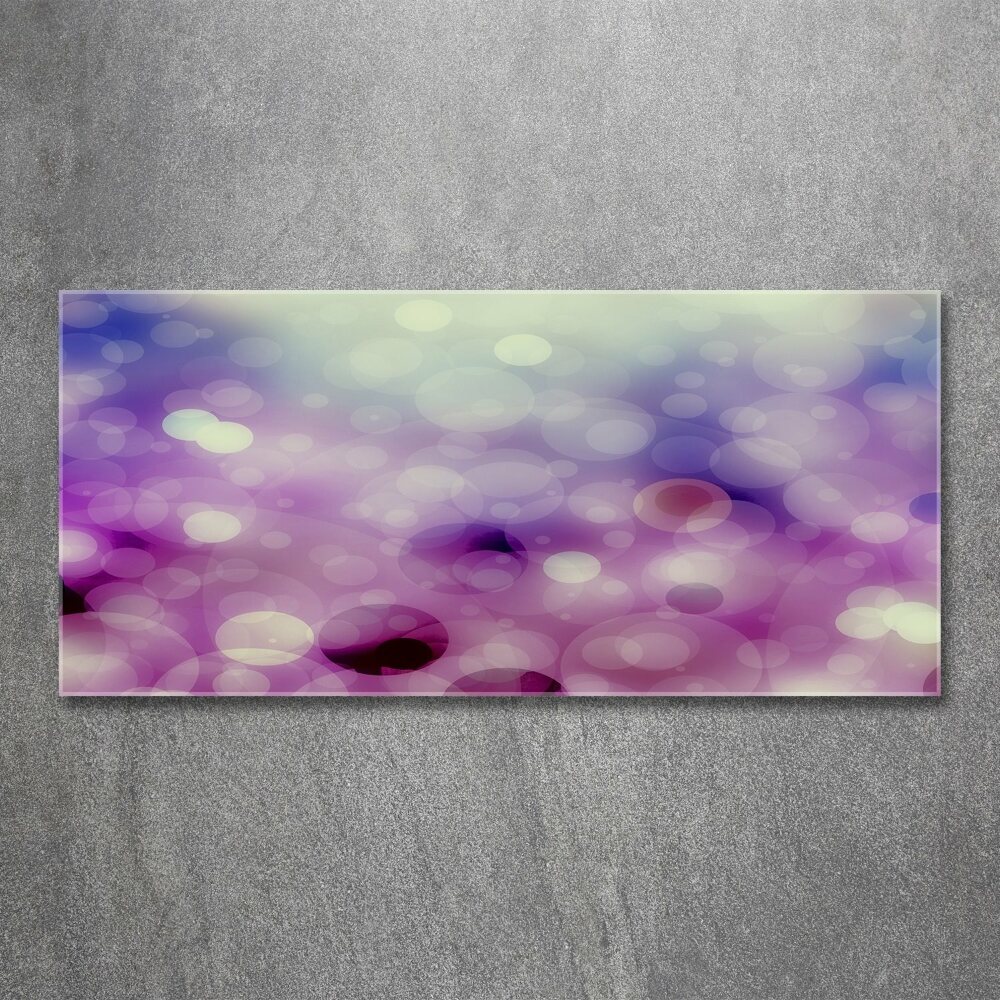 Tableau sur verre acrylique Cercles violets