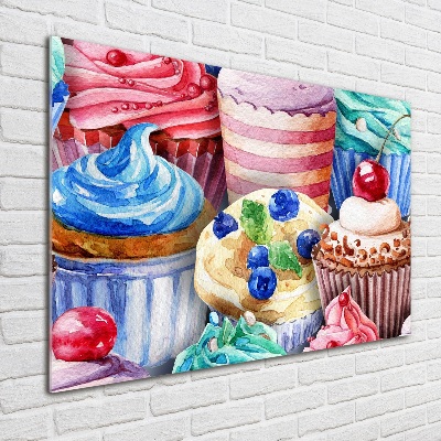 Tableau sur verre acrylique Gâteaux colorés