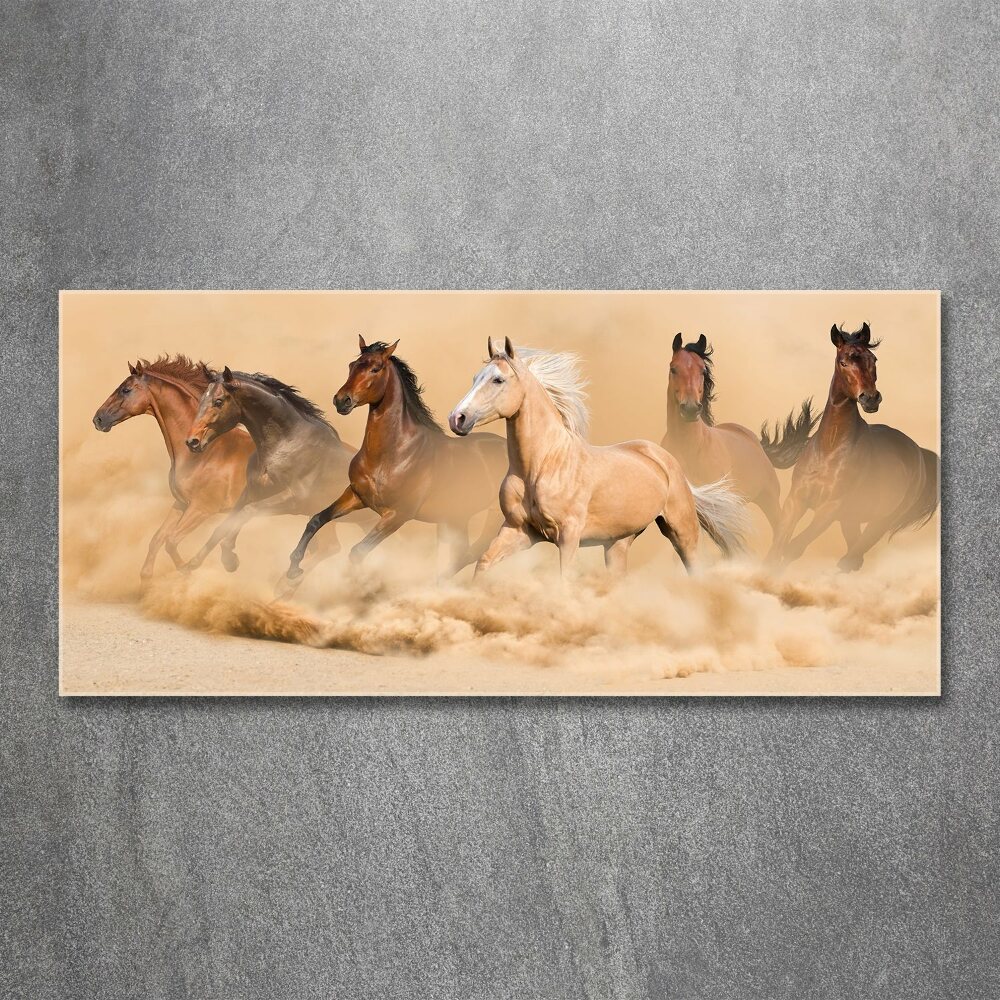 Acrylique tableau Chevaux dans le désert