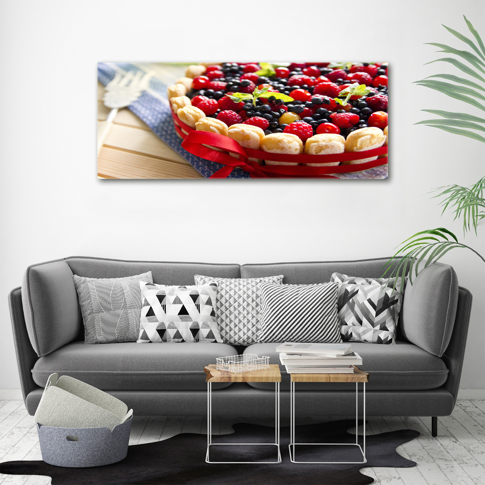 Tableau en acrylique Gâteau aux fruits de la forêt