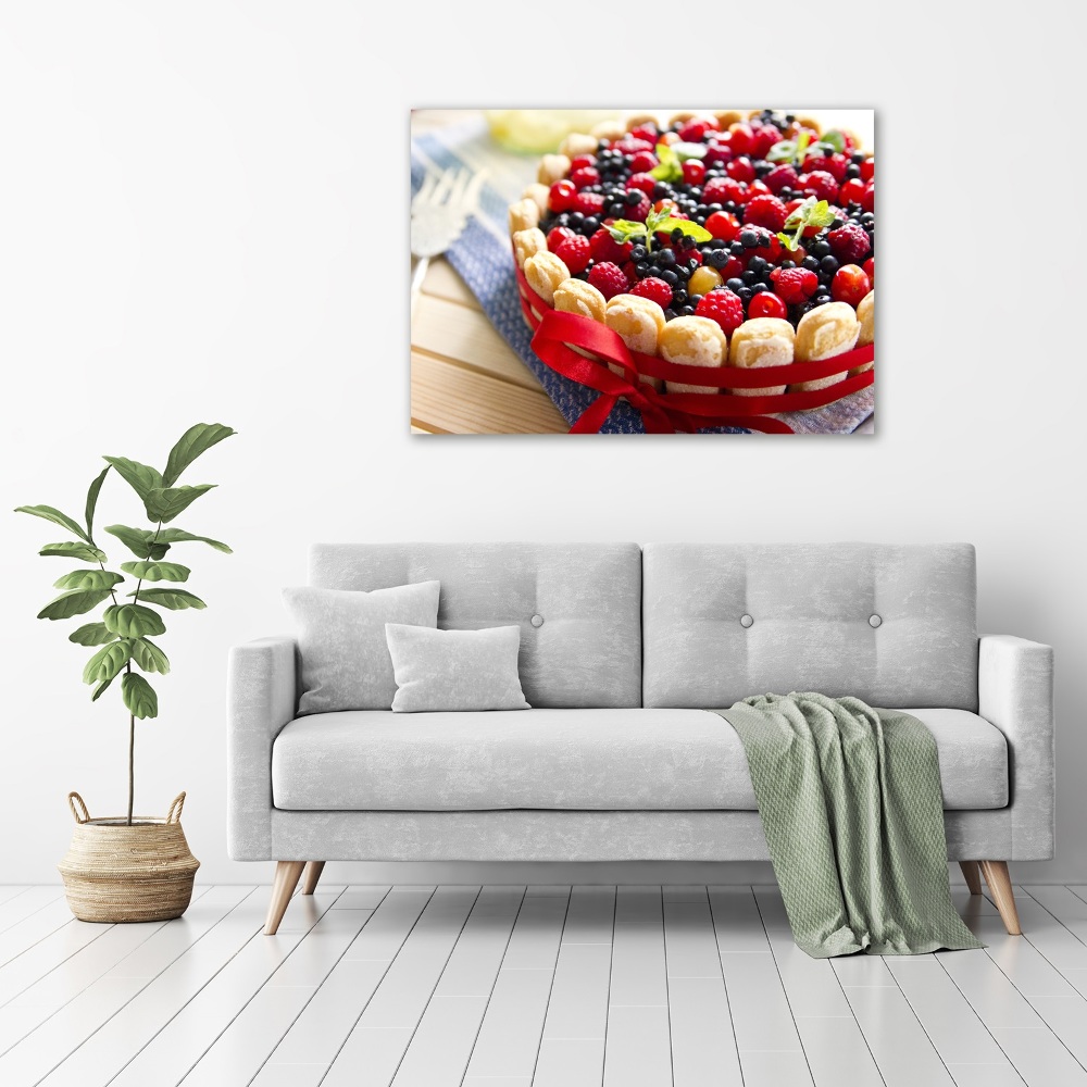 Tableau en acrylique Gâteau aux fruits de la forêt