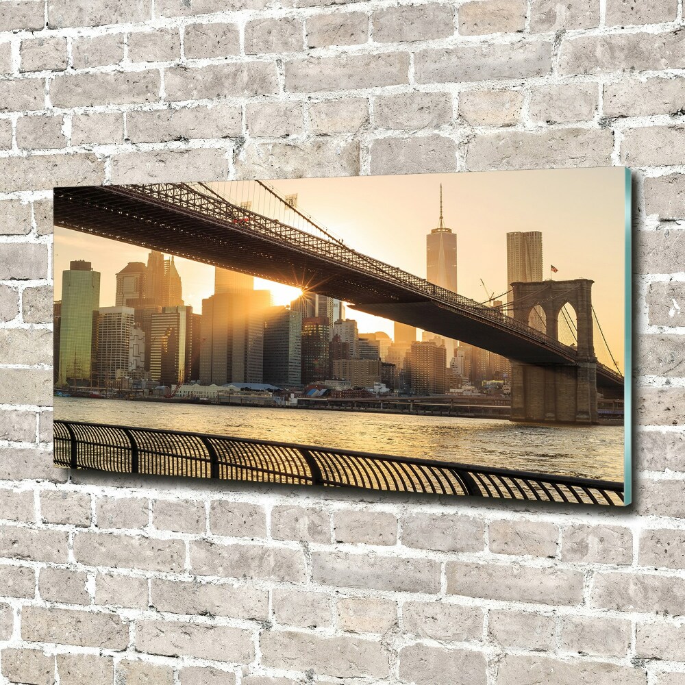 Tableau verre acrylique Pont de Brooklyn