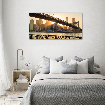 Tableau verre acrylique Pont de Brooklyn