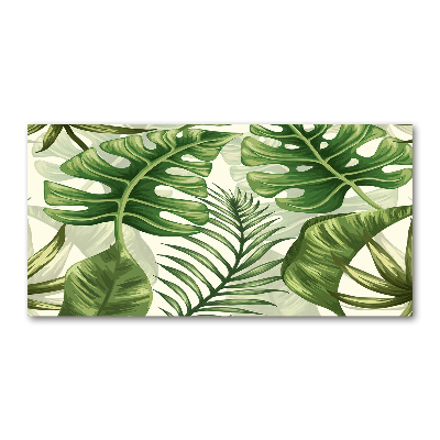 Tableau verre acrylique Feuilles tropicales