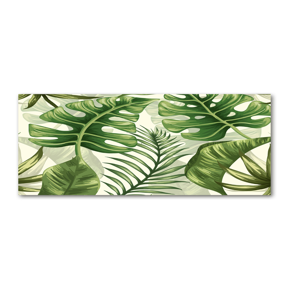 Tableau verre acrylique Feuilles tropicales