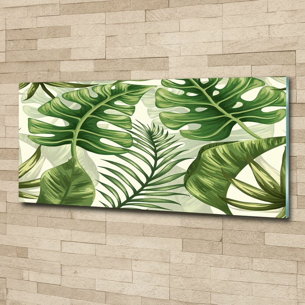 Tableau verre acrylique Feuilles tropicales