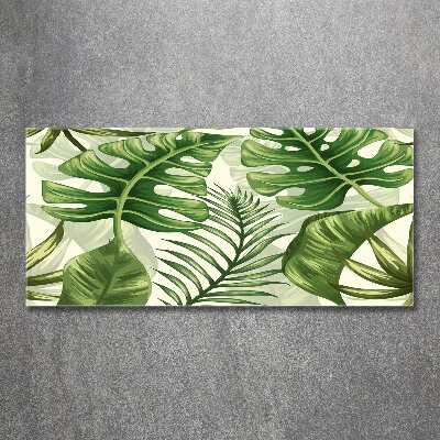 Tableau verre acrylique Feuilles tropicales