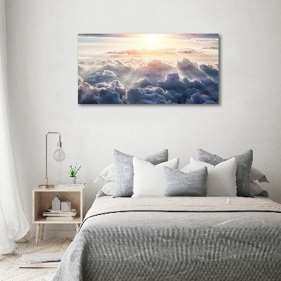 Tableau sur verre acrylique Vue des nuages à l'œil d'oiseau