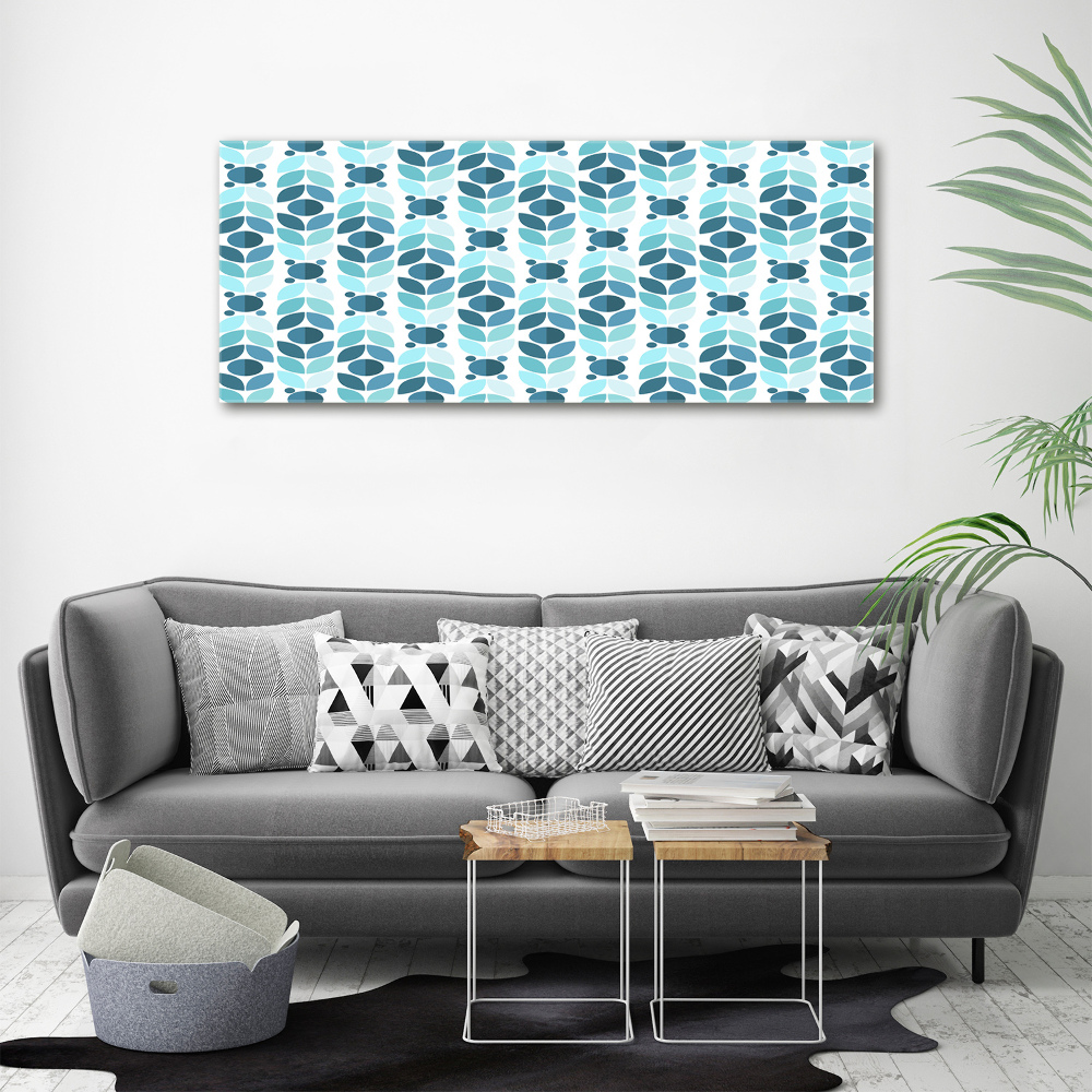 Tableau en acrylique Motif géométrique bleu