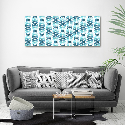 Tableau en acrylique Motif géométrique bleu