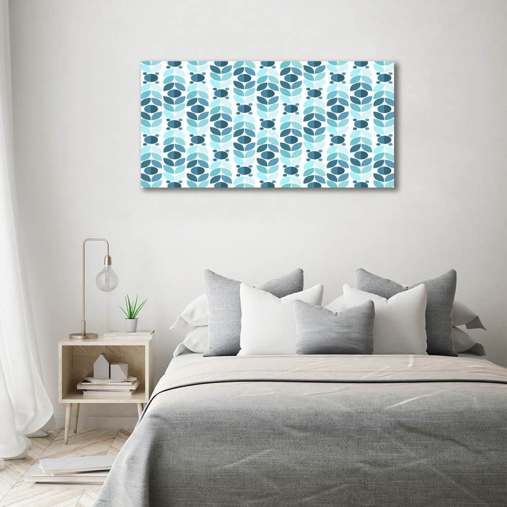 Tableau en acrylique Motif géométrique bleu