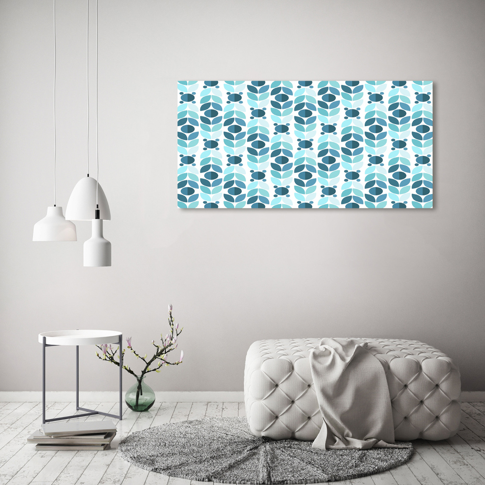 Tableau en acrylique Motif géométrique bleu