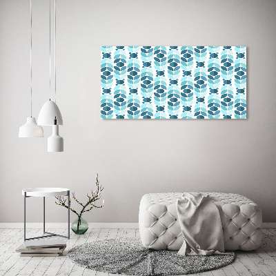 Tableau en acrylique Motif géométrique bleu