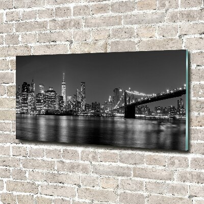 Acrylique tableau Manhattan la nuit