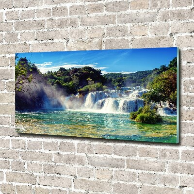 Tableau verre acrylique Chutes d'eau de Krka