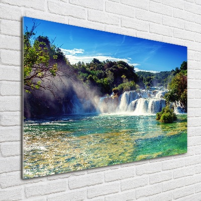 Tableau verre acrylique Chutes d'eau de Krka