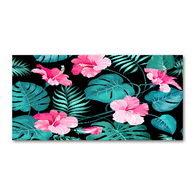 Acrylique tableau Fleurs exotiques