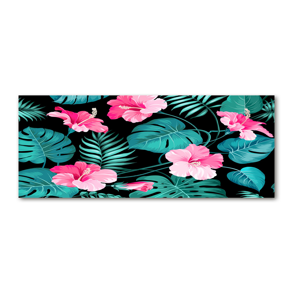 Acrylique tableau Fleurs exotiques