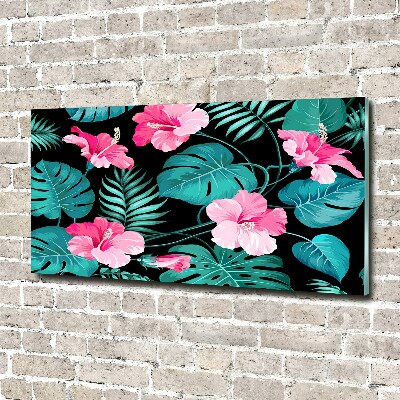 Acrylique tableau Fleurs exotiques