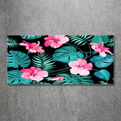 Acrylique tableau Fleurs exotiques