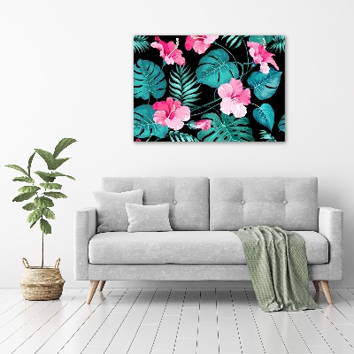 Acrylique tableau Fleurs exotiques