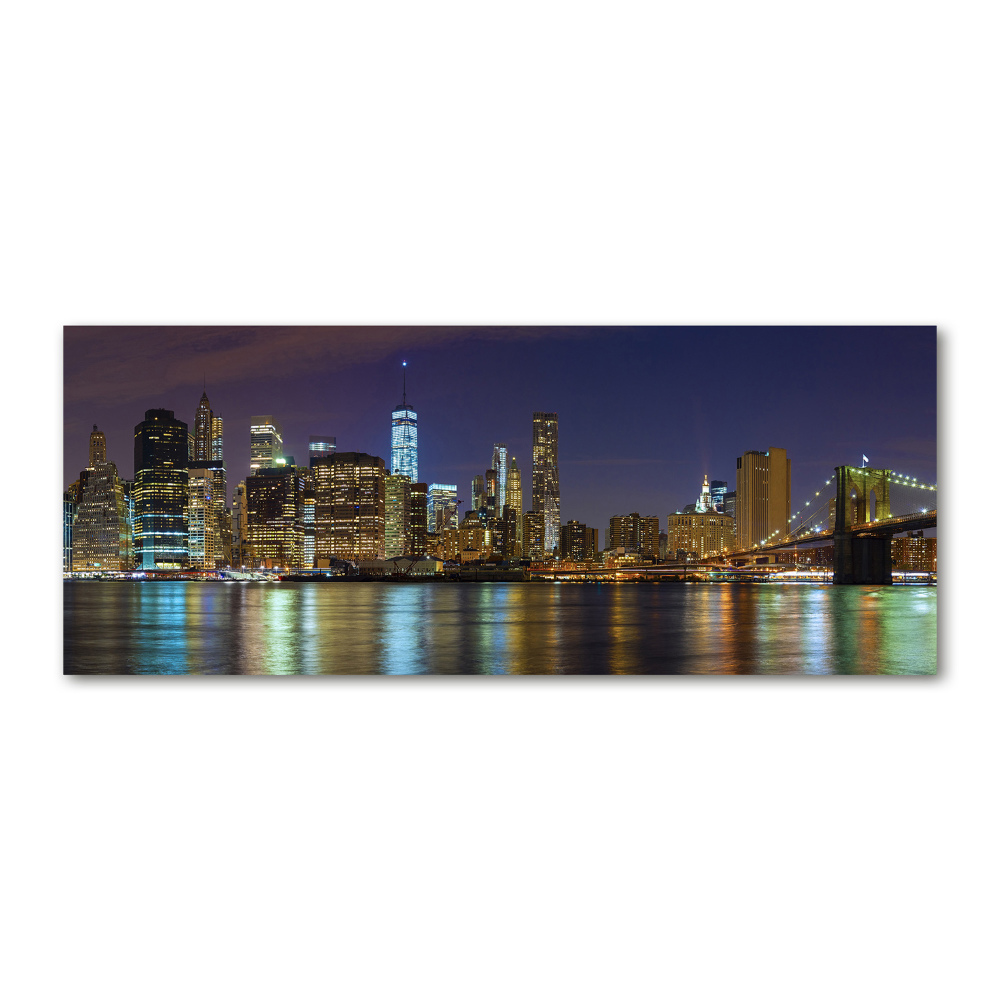 Tableau verre acrylique Manhattan de nuit