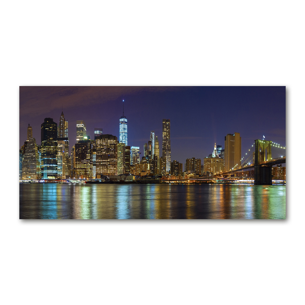 Tableau verre acrylique Manhattan de nuit