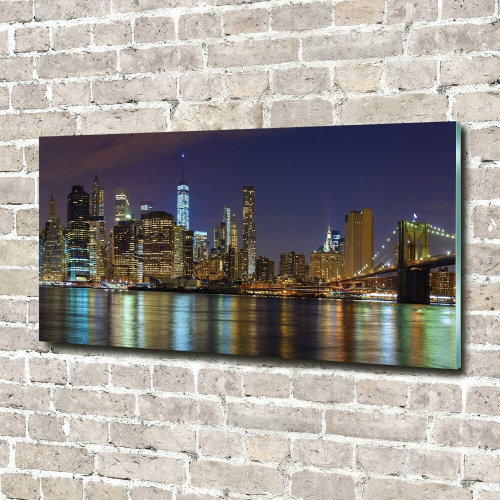 Tableau verre acrylique Manhattan de nuit