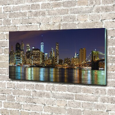 Tableau verre acrylique Manhattan de nuit