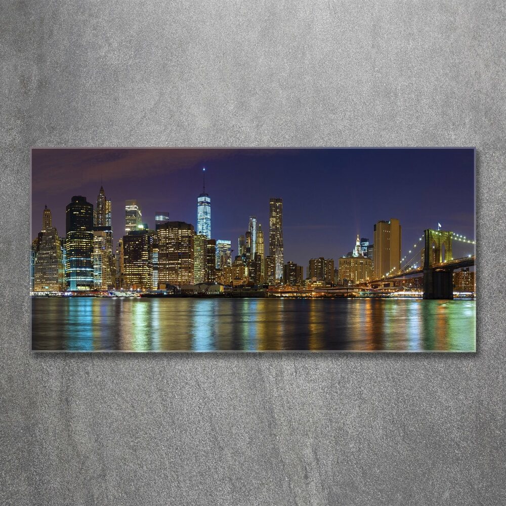 Tableau verre acrylique Manhattan de nuit