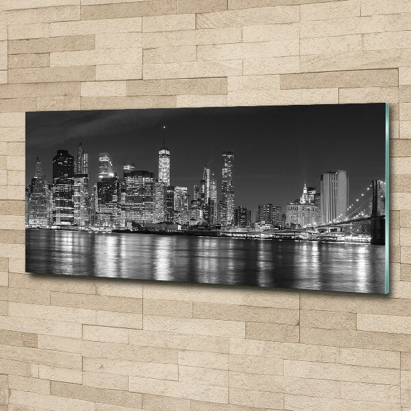 Tableau sur verre acrylique Manhattan de nuit