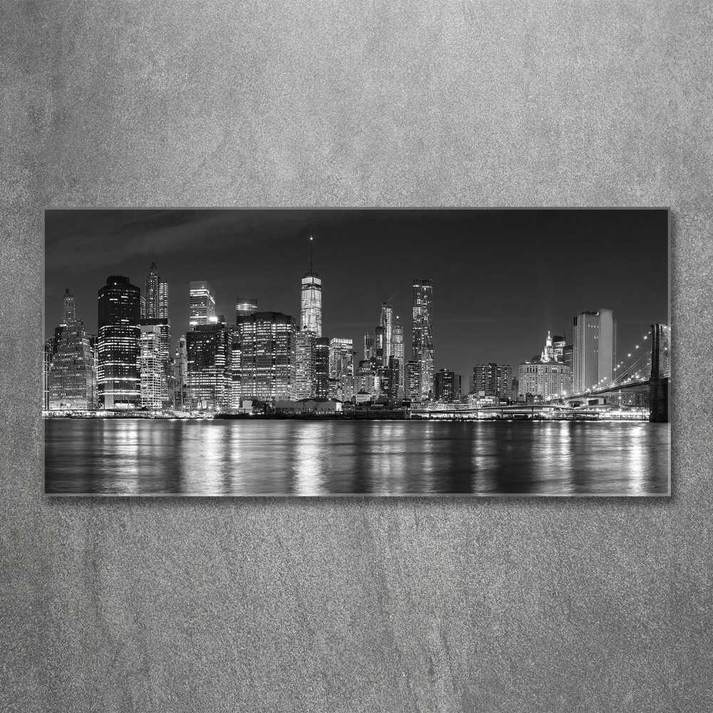 Tableau sur verre acrylique Manhattan de nuit