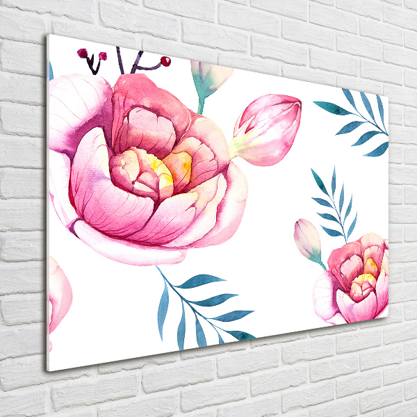Tableau sur verre acrylique Richesse des fleurs