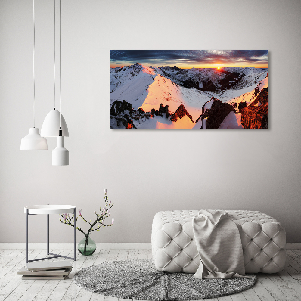 Acrylique tableau Montagnes en hiver