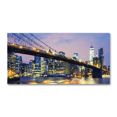 Tableau sur verre acrylique Pont de Brooklyn Manhattan