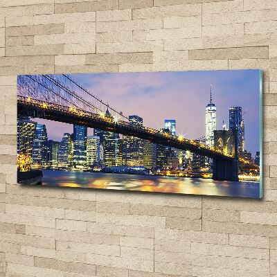 Tableau sur verre acrylique Pont de Brooklyn Manhattan