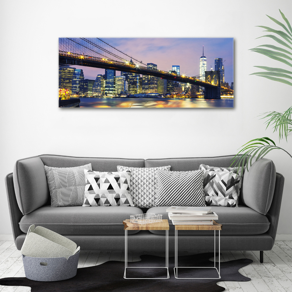 Tableau sur verre acrylique Pont de Brooklyn Manhattan