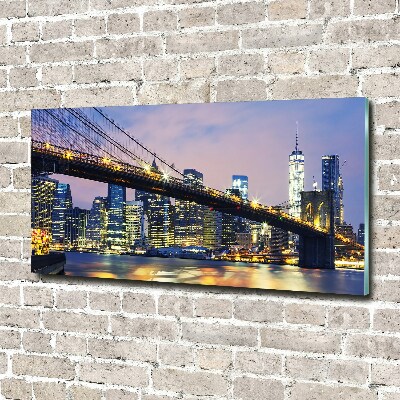 Tableau sur verre acrylique Pont de Brooklyn Manhattan