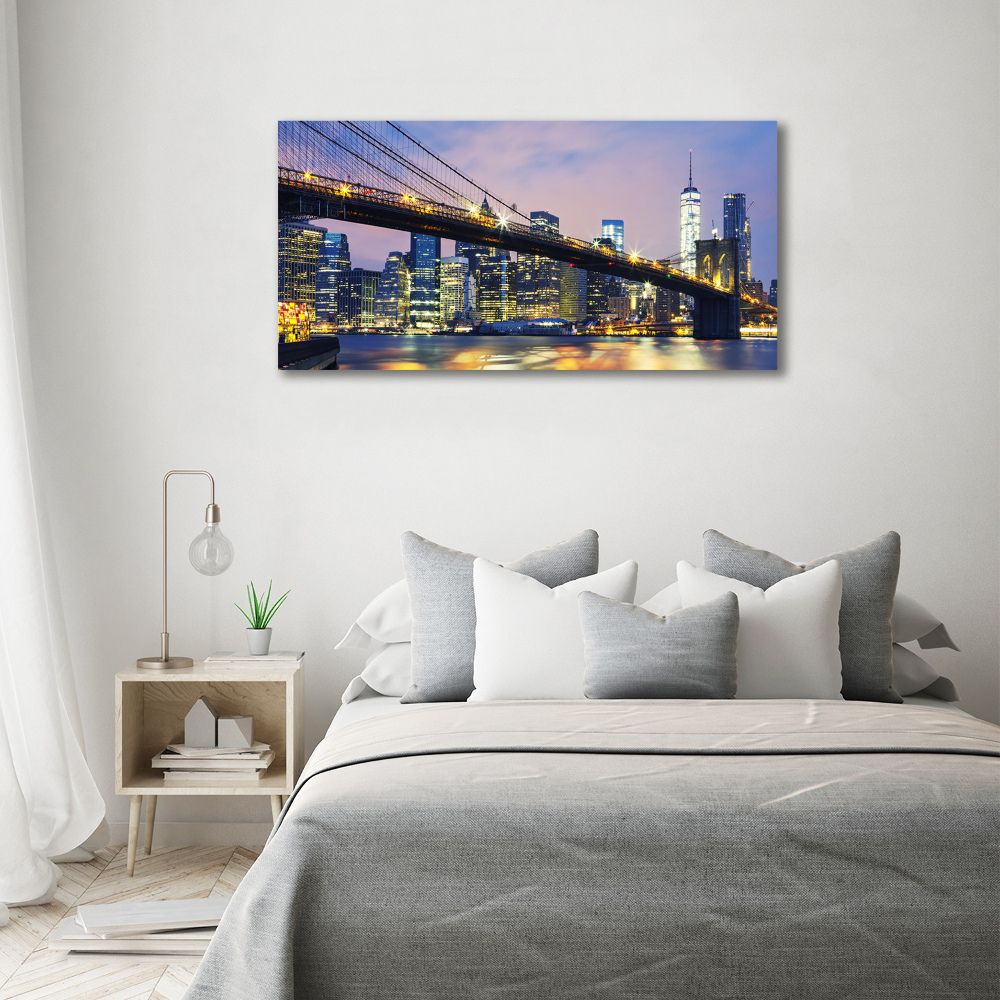 Tableau sur verre acrylique Pont de Brooklyn Manhattan