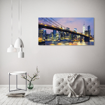 Tableau sur verre acrylique Pont de Brooklyn Manhattan