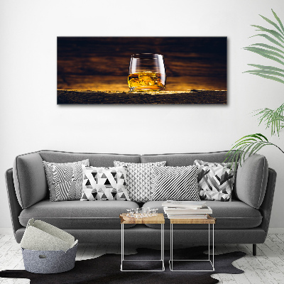 Tableau acrylique Bourbon dans un verre