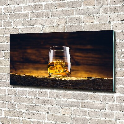 Tableau acrylique Bourbon dans un verre