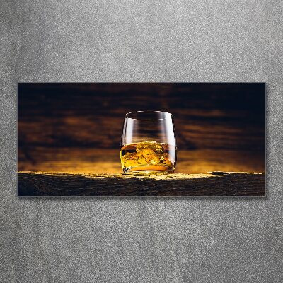 Tableau acrylique Bourbon dans un verre