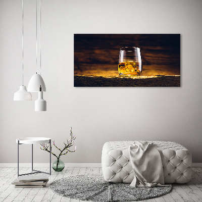 Tableau acrylique Bourbon dans un verre