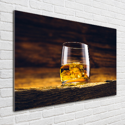 Tableau acrylique Bourbon dans un verre