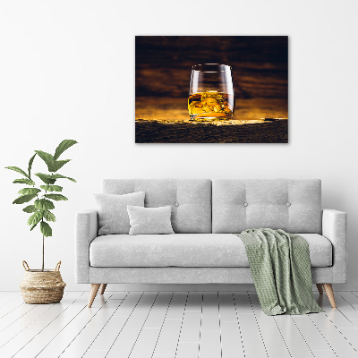 Tableau acrylique Bourbon dans un verre