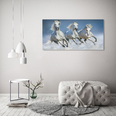 Tableau sur verre acrylique Chevaux de marche