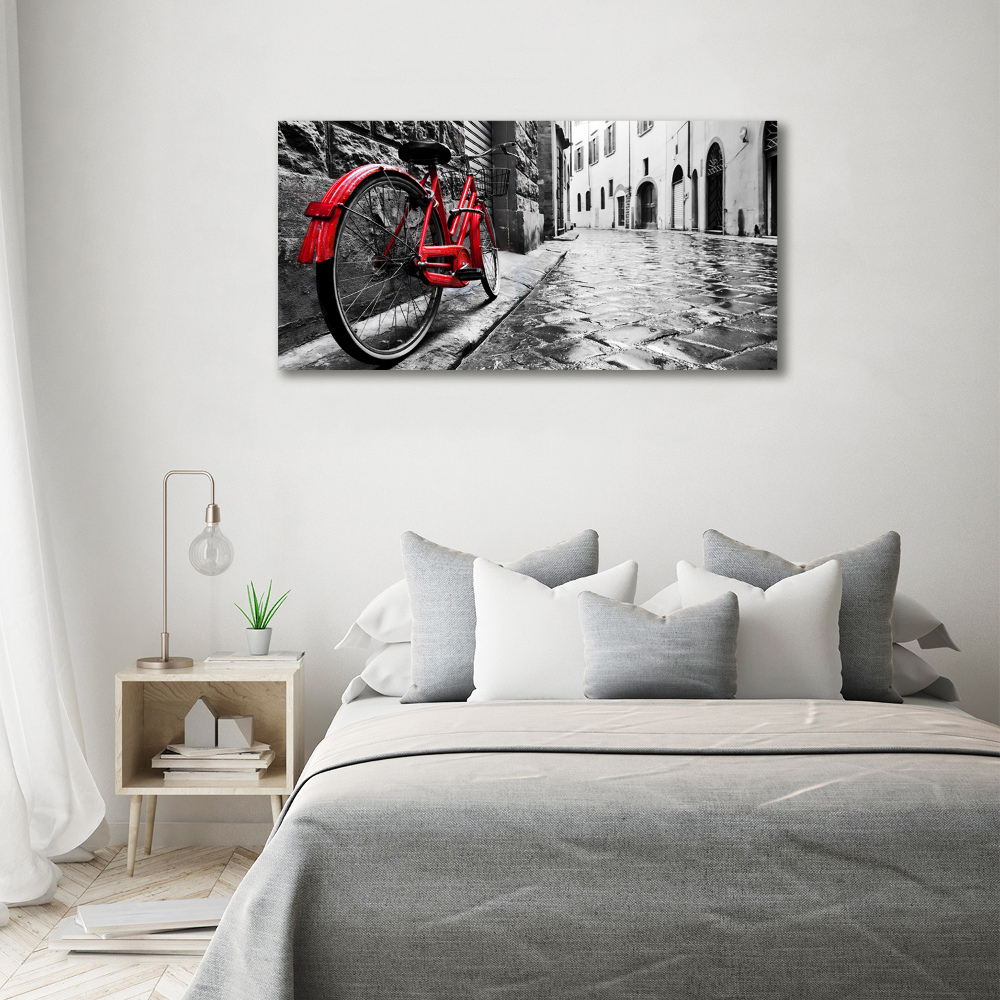 Acrylique tableau Vélo rouge