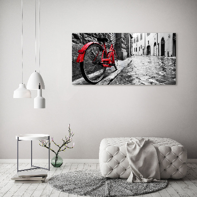 Acrylique tableau Vélo rouge